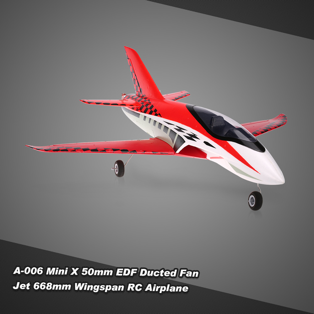 Glow flise Sporvogn Mini X A-006 50mm 5 Blade EDF Ducted Fan Jet 668mm Wingspan RC Airplane  Drone PNP, Returned Item - General Hobby