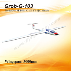 Flyfly Grob-G-103 PT-PJG 3m Electric Glider With Brake