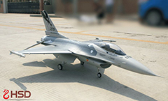 HSD 105mm EDF F-16 RC Jet Plane Grey Kit Version