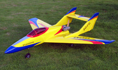 Bobcat 50 Pusher Prop Jet 51'' RC Airplane ARF Yellow