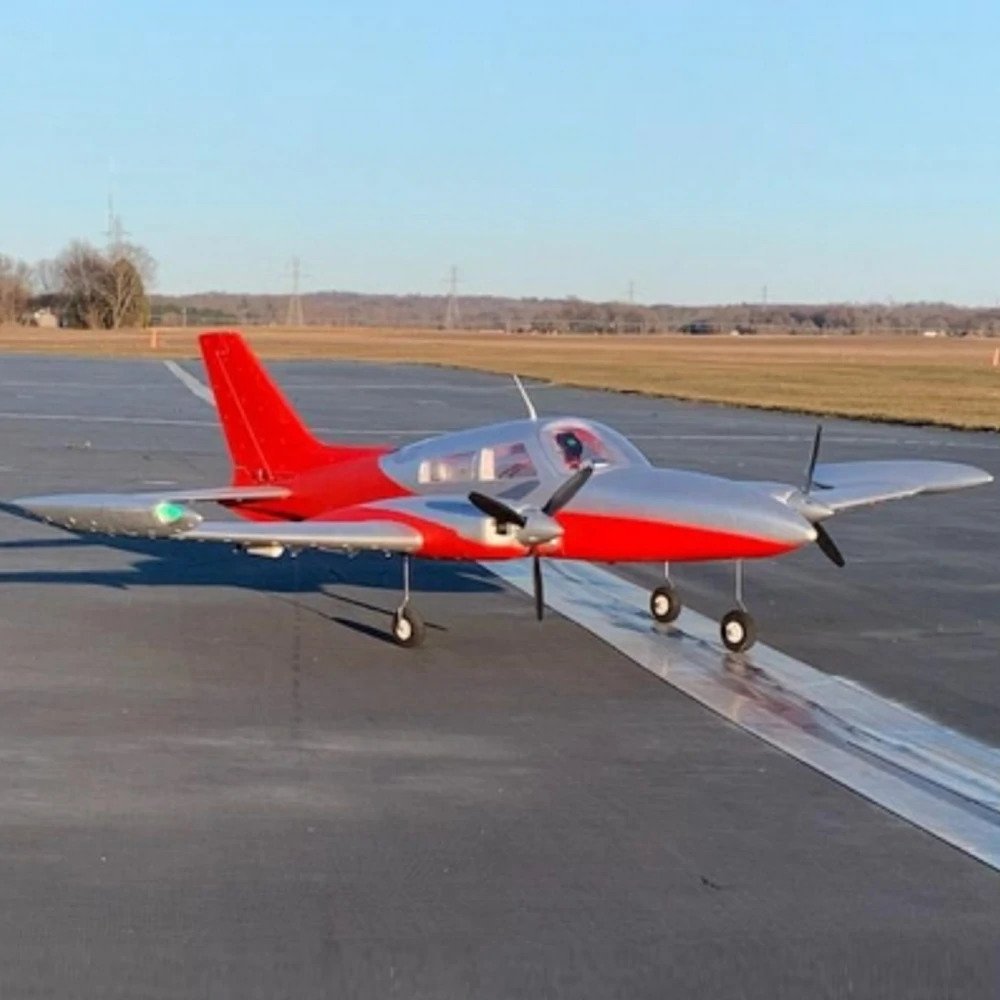 Dynam Cessna 310 Grand Cruiser V2 Electric RC Airplane 1280mm Wingspan With Flaps Red Ready-To-Fly