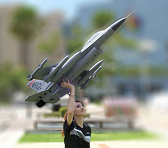 LX F-16 Fighting Falcon 360 Degree Vector 70mm EDF Super Scale RC Jet Kit Version With Retracts