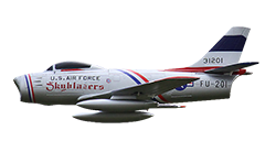 Freewing F-86 Sabre 64mm EDF Electric RC Jet Skyblazers Kit Version
