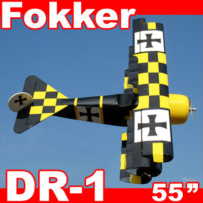 Fokker DR-1 90 55" Balsa Nitro Gas RC Airplane ARF