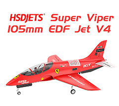 HSDJETS 105mm EDF Super Viper V4 Red Kit Version