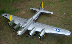 B-17 "Flying Fortress" 72''/1875mm Brushless Warbird with Worm Drive Retract System PNP Silver