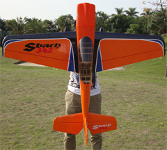 Skyline SBach 342 70 60'' Aerobatic RC Airplane Orange B Carbon Version