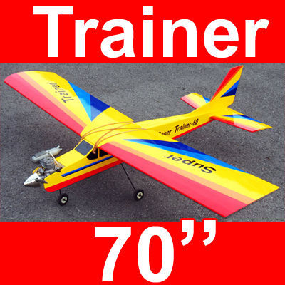 Super Trainer 60 70'' Nitro Gas RC Airplane ARF, Missing Canopy