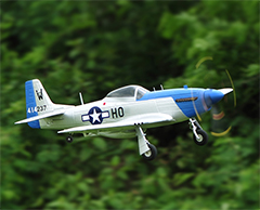 TopRC P-51D Mustang 750mm/30.00in EPO Electric RC Airplane Ready-To-Fly Blue