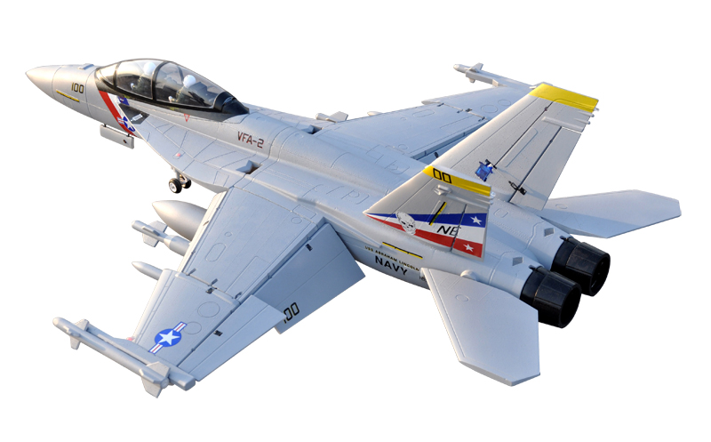 LX F-18 Twin 70mm EDF Bounty Hunter RC Jet With Retracts Kit Version