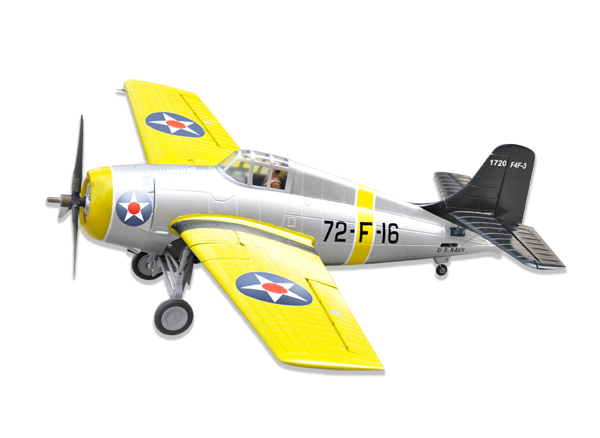 LX F4F Wildcat 47''/1200mm EPO Electric RC Airplane Kit Version Yellow