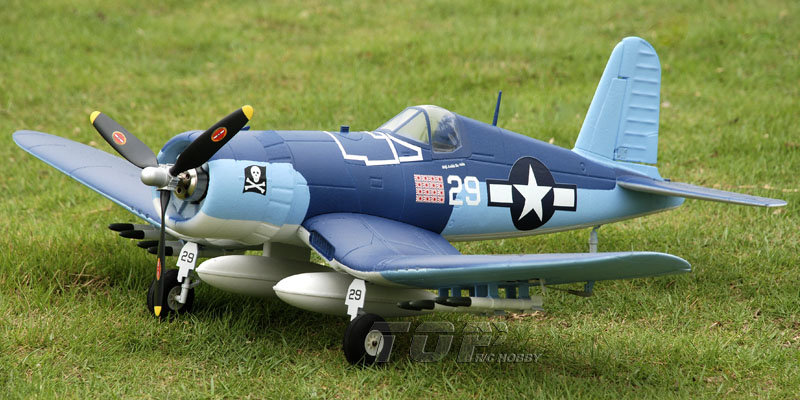 TopRC F4U Corsair Blue 750mm/30.00in EPO Electric RC Airplane Ready-To-Fly  - General Hobby