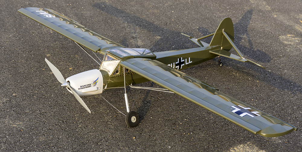 Fi156 Storch 1.6M Pre-Built ARF Balsa Electric RC Plane Military Green