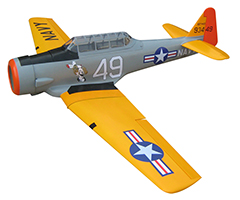 Soaring Eagle AT-6 Texan 84"/2135mm 45CC Fiber Glass RC Airplane With Solartex Fabric Covering Silver