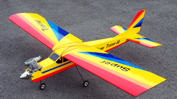 Super Trainer 60 70'' Nitro Gas RC Airplane ARF, Missing Canopy - General  Hobby